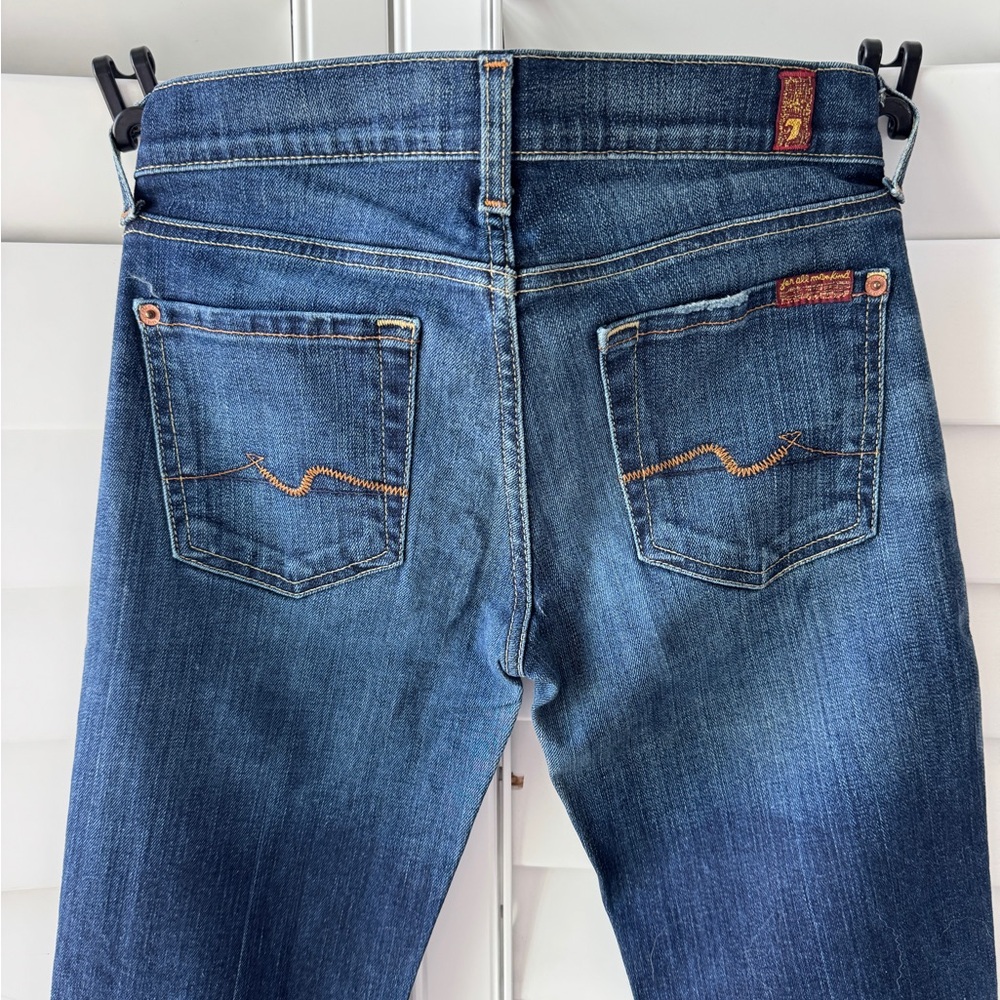 7 For All Mankind Dark Blue Straight Leg Jeans Vintage Size 24